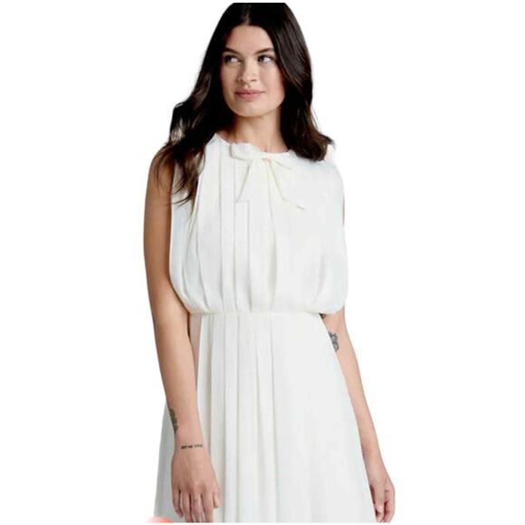 ModCloth “The Pleat-est Things” Mini Dress – Ivory, Size Medium, NEW - Picture 11 of 13